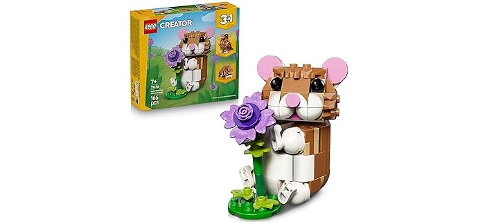 Amazon: LEGO® Creator 3-en-1 L'Adorable Hamster et la Fleur (31376) à 8,99€ (au lieu de 9,99€)