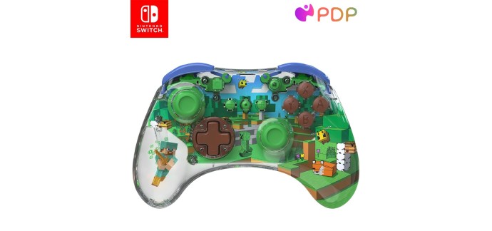 Amazon: Manette PDP REALMz Minecraft pour Nintendo Switch à 34,99€ (au lieu de 57,27€)