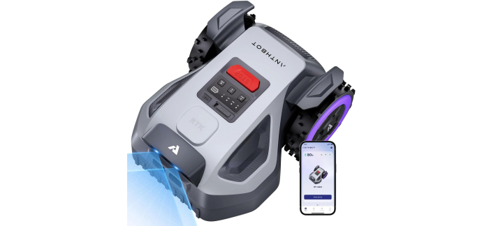 Amazon: Tondeuse intelligente Anthbot M5 - 500m&sup2;, sans fil &agrave; 499&euro; (au lieu de 711,55&euro;)