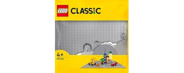 Amazon: LEGO Classic Plaque de construction grise 48x48 (11024) à 11,99€ (au lieu de 14,99€)
