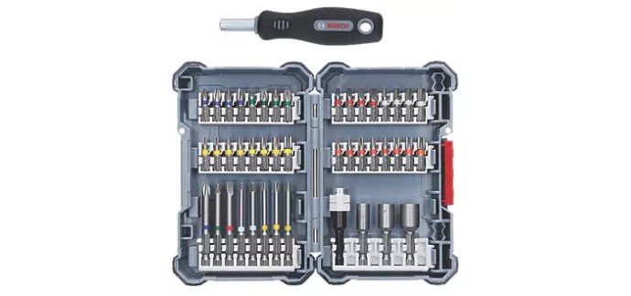 Screwfix: Coffret 44 embouts visseuse Bosch Professional à 30,59€ (au lieu de 35,99€)