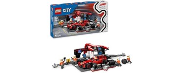 Amazon: LEGO City Arrêt au Stand de F1 avec Voiture Ferrari (60443) à 22,50€ (au lieu de 29,99€)