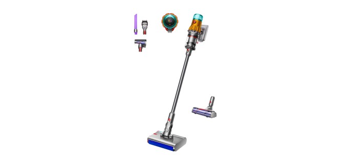 Dyson: Aspirateur balai Dyson V12 Detect Slim Submarine - 140W, 60min &agrave; 404,33&euro;