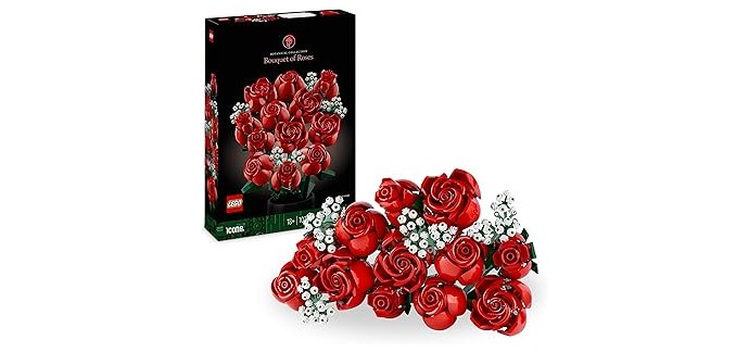 Amazon: LEGO Botanicals Le Bouquet de Roses (10328) à 44,99€ (au lieu de 59,99€)