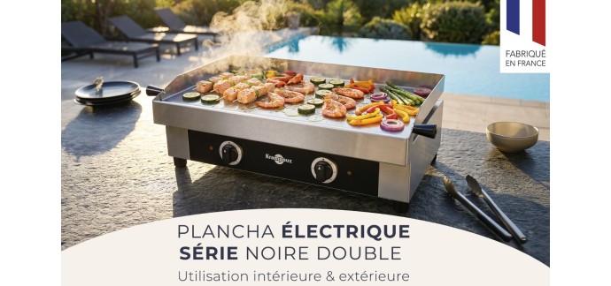 Veepee: Plancha Krampouz Série Noire Double 3200W avec housse et chariot à 379,99€