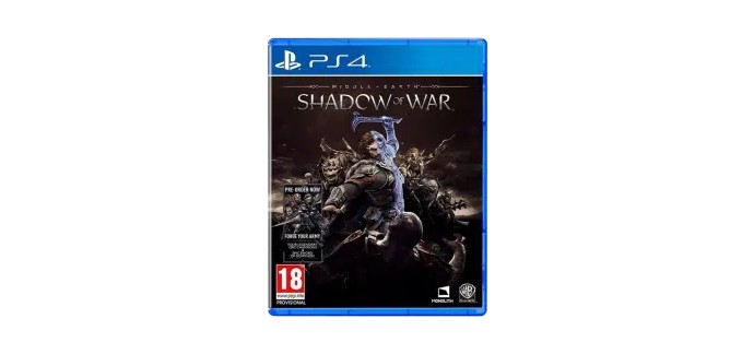 Amazon: La Terre du Milieu L'Ombre de la Guerre (PS4) à 9,90€ (au lieu de 14,99€)