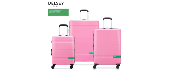 Delsey: Set de 3 Valises rigides Delsey Paris Now Hardside - S, M & L à 151,6€
