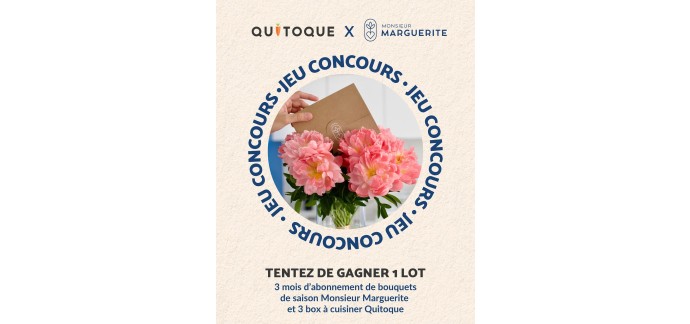 Quitoque: 1 abonnement 3 mois fleurs + 3 box Quitoque &agrave; gagner