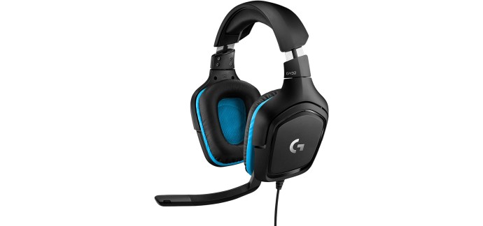 Amazon: Logitech G432 Casque Filaire (PC, PS4, Switch, Xbox) à 39,99€ (au lieu de 89,99€)