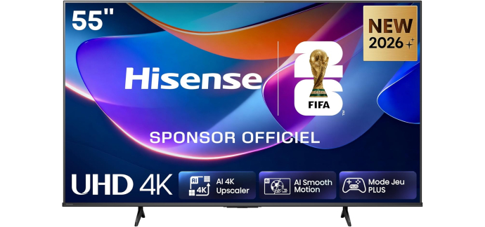 Amazon: Téléviseur 4K 55" à 244,01€ (au lieu de 399€)