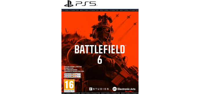Amazon: Battlefield 6 Phantom Edition (PS5) à 57,94€ (au lieu de 109,99€)