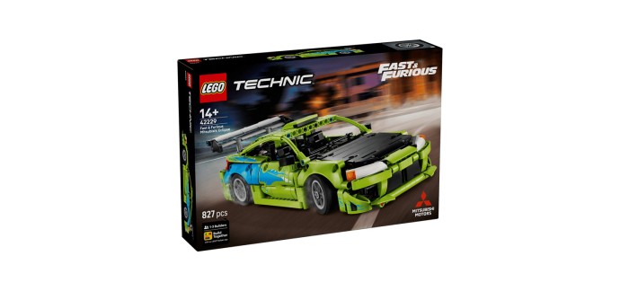Amazon: LEGO Technic Mitsubishi Eclipse Fast & Furious (PS5) à 59,99€ (au lieu de 64,99€)