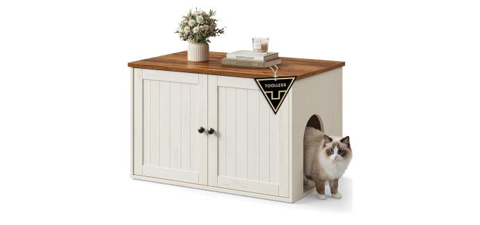 Amazon: Meuble liti&egrave;re chat Songmics PCL233WJ05 Marron Miel &agrave; 50,99&euro; (au lieu de 59,08&euro;)
