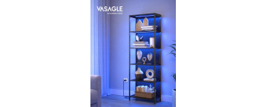 Amazon: Biblioth&egrave;que LED Vasagle 6 niveaux - Lumi&egrave;res r&eacute;glables, cadre acier &agrave; 68,79&euro; (au lieu de 85,99&euro;)