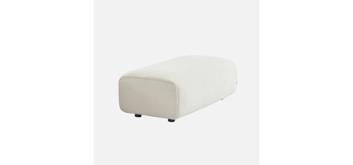 Sweeek: Pouf repose-pieds 2 places bouclette cr&egrave;me &agrave; 125,99&euro; (au lieu de 179,99&euro;)