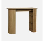 Sweeek: Table haute de cuisine 3 étagères décor bois naturel à 111,99€ (au lieu de 159,99€)