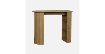 Sweeek: Table haute de cuisine 3 &eacute;tag&egrave;res d&eacute;cor bois naturel &agrave; 111,99&euro; (au lieu de 159,99&euro;)
