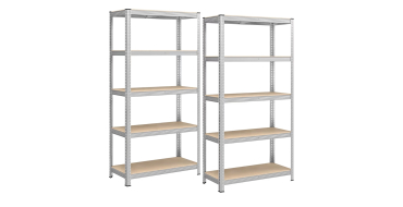 Amazon: Lot de 2 &Eacute;tag&egrave;res Songmics GLR040E02 - 40x90x180cm, 875 kg, 5 niveaux &agrave; 46,19&euro; (au lieu de 66,77&euro;)
