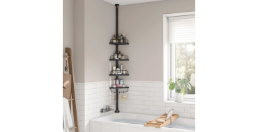 Amazon: &Eacute;tag&egrave;re de douche Songmics 4 niveaux r&eacute;glable 85-305 cm &agrave; 17,15&euro; (au lieu de 20,53&euro;)