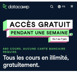 DataCamp: DataCamp - Accès gratuit à la plateforme d'apprentissage (1-7 juin 2026)