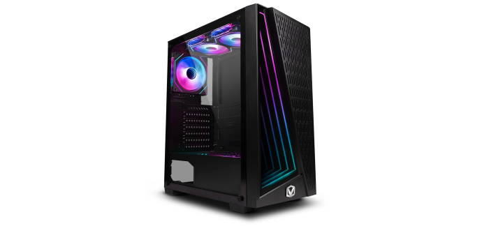 Amazon: Boîtier PC Vibox VTX-2B Hex ATX, 3 ventilos RGB, verre trempé à 24,95€