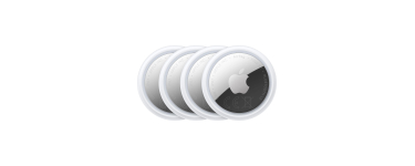 Amazon: Lot de 4 AirTags Apple (2ᵉ g&eacute;n&eacute;ration) &agrave; 95&euro; (au lieu de 107&euro;)