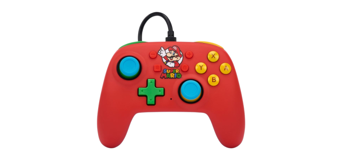 Fnac: Nano Manette Filaire Mario Medley (Switch) à 12,99€ (au lieu de 29,99€)