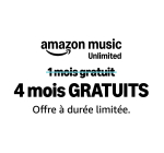 Amazon: Amazon Music Unlimited : 4 mois d'essai gratuit pour 100 millions de titres en streaming