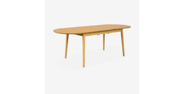 Sweeek: Table &agrave; manger extensible ovale 210cm - 6 &agrave; 8 places &agrave; 279,99&euro; (au lieu de 399,99&euro;)