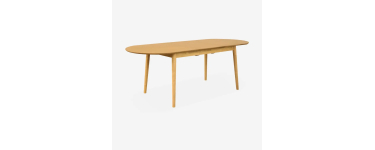 Sweeek: Table &agrave; manger extensible ovale 210cm - 6 &agrave; 8 places &agrave; 279,99&euro; (au lieu de 399,99&euro;)