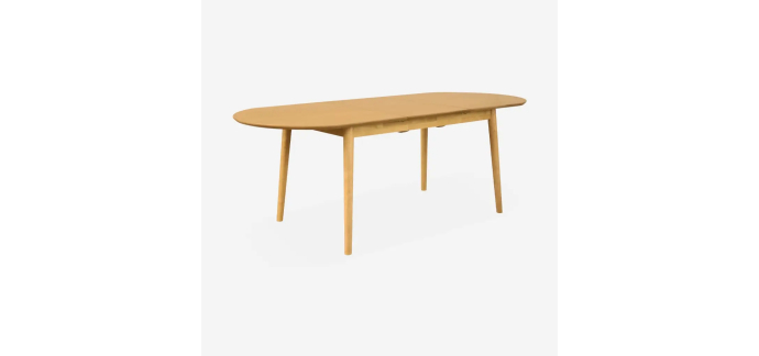 Sweeek: Table &agrave; manger extensible ovale 210cm - 6 &agrave; 8 places &agrave; 279,99&euro; (au lieu de 399,99&euro;)