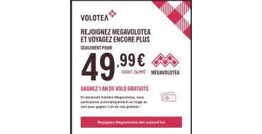 Volotea: Abonnement Megavolotea à 49,99€ (au lieu de 79,99€)