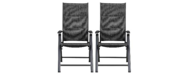 LIDL: LIVARNO Lot de 2 fauteuils aluminium Toronto - dossier r&eacute;glable 7 positions &agrave; 89&euro; (au lieu de 99&euro;)