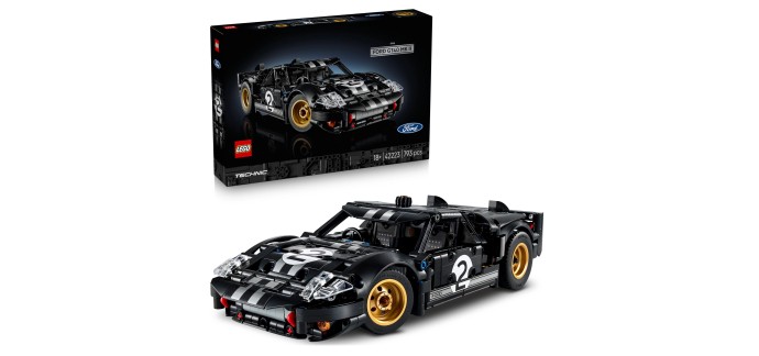 Amazon: LEGO® Technic Ford GT40 MKII (42223) à 48,07€ (au lieu de 52,57€)