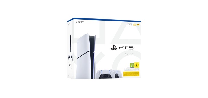 Amazon: Pack PS5 standard 1 To + 2 manettes à 595€ (au lieu de 640,28€)