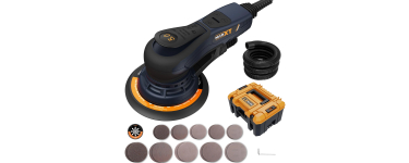 Amazon: Ponceuse orbitale MAXXT 5,0mm - 350W, 4000-10000 tr/min, plateaux 150mm & 125mm &agrave; 189,99&euro;