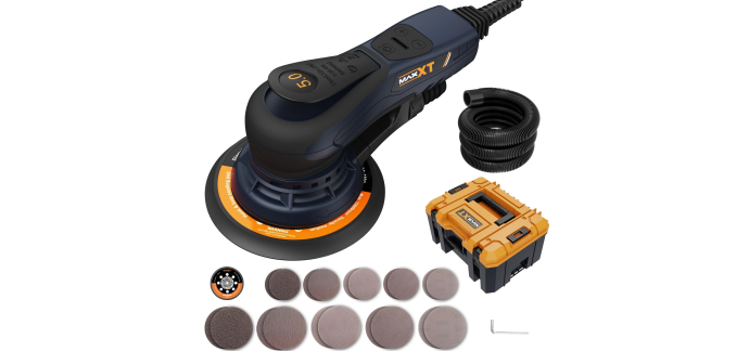 Amazon: Ponceuse orbitale MAXXT 5,0mm - 350W, 4000-10000 tr/min, plateaux 150mm & 125mm &agrave; 189,99&euro;