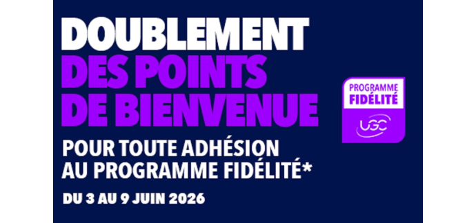 UGC: 1 place de cin&eacute;ma offerte le mardi avec adh&eacute;sion gratuite au Club UGC