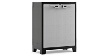 JoyBuy: KETER Armoire Basse TITAN Noir - Gris &agrave; 71,90&euro; (au lieu de 89,99&euro;)