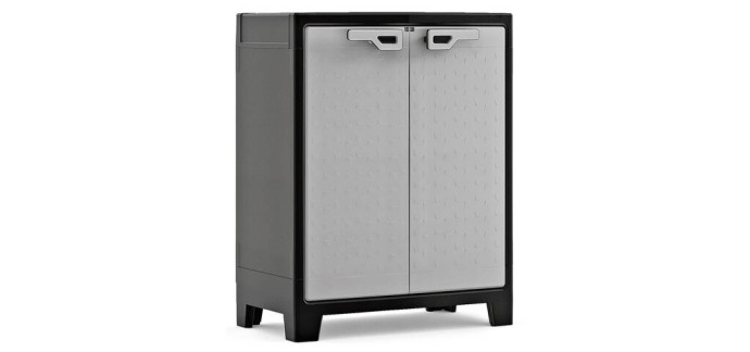JoyBuy: KETER Armoire Basse TITAN Noir - Gris à 71,90€ (au lieu de 89,99€)