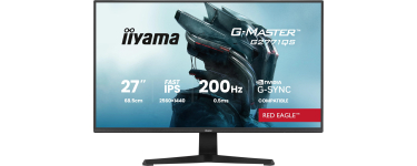Amazon: Ecran PC Iiyama G-Master G2771QS-B1 27" WQHD 200Hz Fast IPS &agrave; 140,53&euro; (au lieu de 179&euro;)