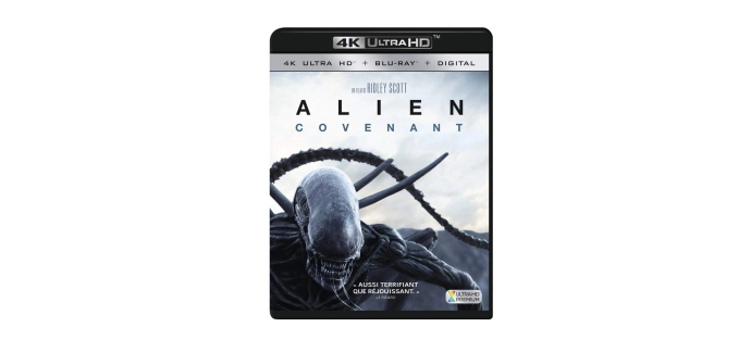 Amazon: Blu-ray 4K Alien Covenant - Copie Digitale Ultra HD &agrave; 12,51&euro; (au lieu de 14,43&euro;)