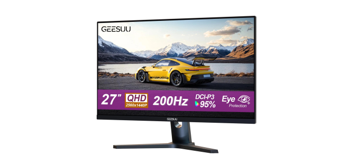 Amazon: Ecran PC 27" Geesu - QHD 1440p, 200hz, 1ms, IPS &agrave; 129,99&euro; (au lieu de 179&euro;)