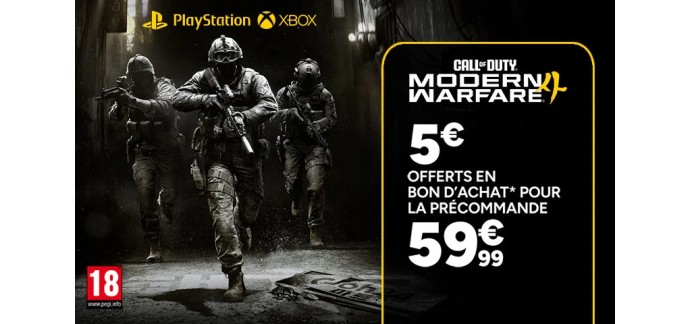 Carrefour: Précommande Call of Duty Modern Warfare 4 à 54,99€ (dont 5€ en cagnotte fidélité)