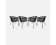 Sweeek: 4 fauteuils de jardin corde noire coussins gris à 215,99€ (au lieu de 239,99€)