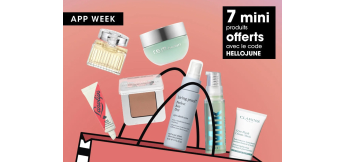 Sephora: 7 mini produits offerts d&egrave;s 119&euro; d'achat sur l'App