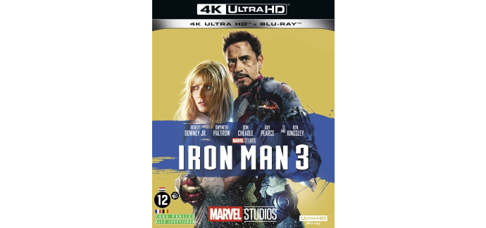Amazon: Blu-Ray 4K Ultra HD Iron Man 3 - Blu-Ray inclus &agrave; 12,51&euro; (au lieu de 14,36&euro;)
