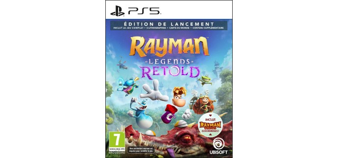 Amazon: Précommande Rayman Legends Retold sur PS5 à 30€ (au lieu de 37€)