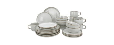 LIDL: Service de table 24 pi&egrave;ces en Gr&egrave;s SILVERCREST - lave-vaisselle &agrave; 39.99&euro; (au lieu de 69.99&euro;)