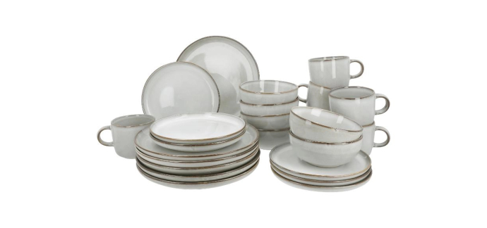 LIDL: Service de table 24 pièces en Grès SILVERCREST - lave-vaisselle à 39.99€ (au lieu de 69.99€)